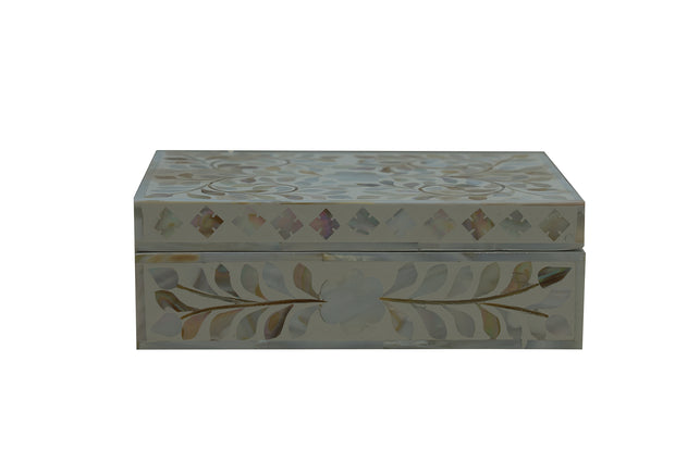 Mother of Pearl Inlay Box Small - White Floral