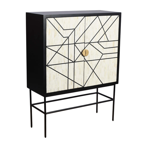 Bone Inlay Buffet Drinks Cabinet / Bar Cabinet - Abstract