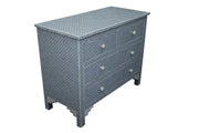 Bone Inlay 4 Drawer Chest of Drawers - Grey Fishscale