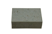 Bone Inlay Box Small - White Geometric