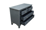 Bone Inlay 4 Drawer Chest of Drawers - Grey Fishscale