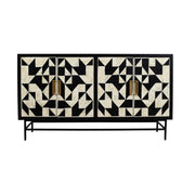 Bone Inlay Buffet - Abstract Tribal