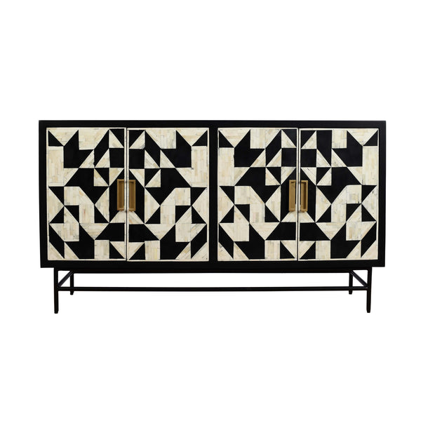 Bone Inlay Buffet - Abstract Tribal
