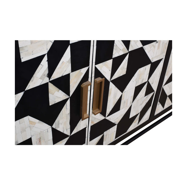 Bone Inlay Buffet - Abstract Tribal
