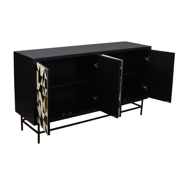 Bone Inlay Buffet - Abstract Tribal
