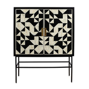 Bone Inlay Buffet Drinks Cabinet / Bar Cabinet - Abstract Tribal