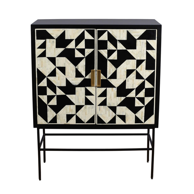 Bone Inlay Buffet Drinks Cabinet / Bar Cabinet - Abstract Tribal