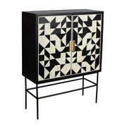 Bone Inlay Buffet Drinks Cabinet / Bar Cabinet - Abstract Tribal