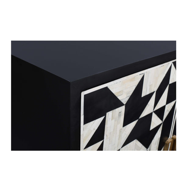 Bone Inlay Buffet Drinks Cabinet / Bar Cabinet - Abstract Tribal