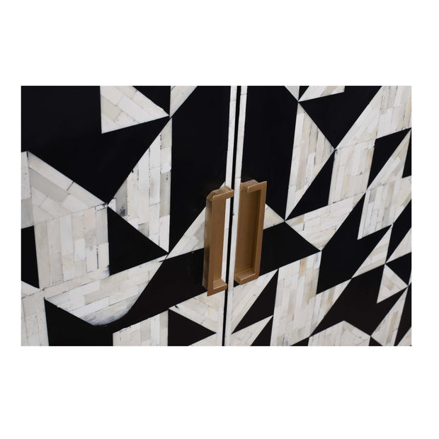 Bone Inlay Buffet Drinks Cabinet / Bar Cabinet - Abstract Tribal