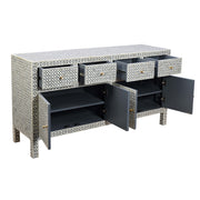 Bone Inlay Buffet - Grey Geometric
