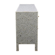 Bone Inlay Buffet - Grey Geometric