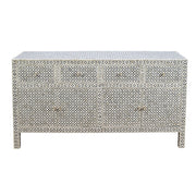 Bone Inlay Buffet - Grey Geometric
