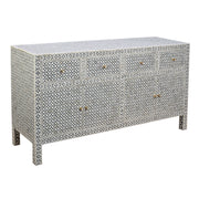 Bone Inlay Buffet - Grey Geometric