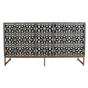 Bone Inlay Buffet 9 Drawer Chest - Black Tribal Arrow