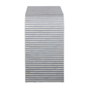 Bone Inlay 4 Drawer Chest of Drawers - Waterfall / Curved - Grey