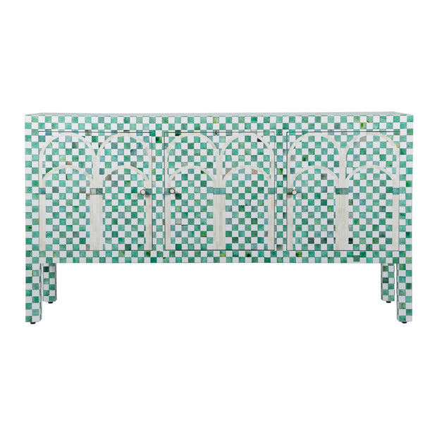 Bone Inlay Buffet - Turquoise Arches