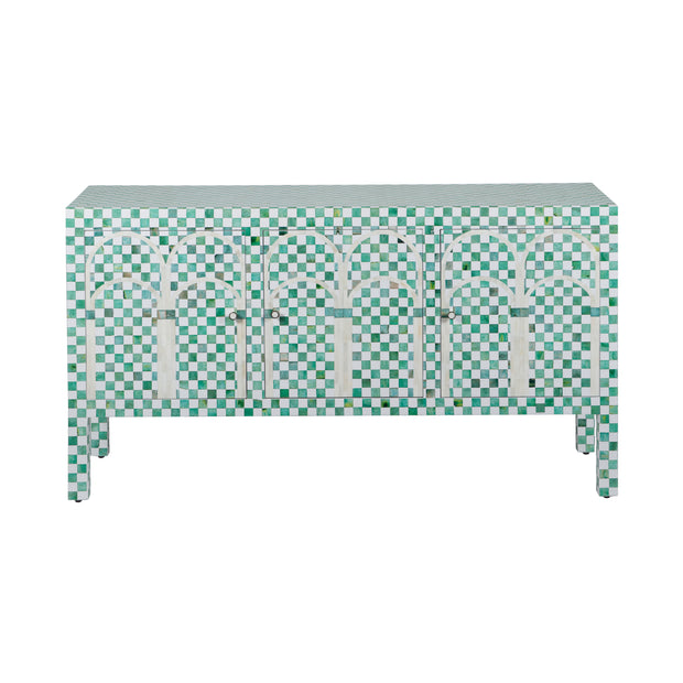 Bone Inlay Buffet - Turquoise Arches