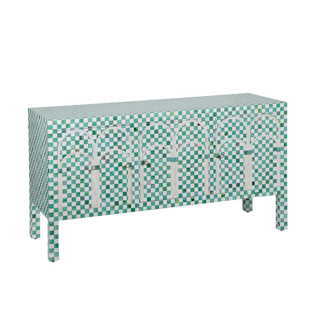 Bone Inlay Buffet - Turquoise Arches
