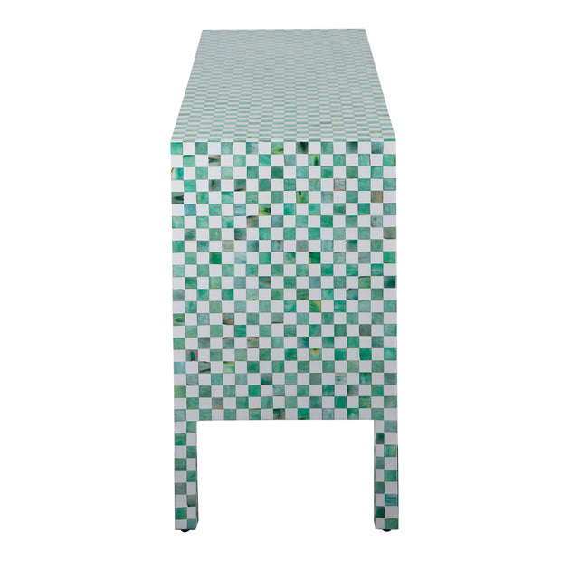 Bone Inlay Buffet - Turquoise Arches