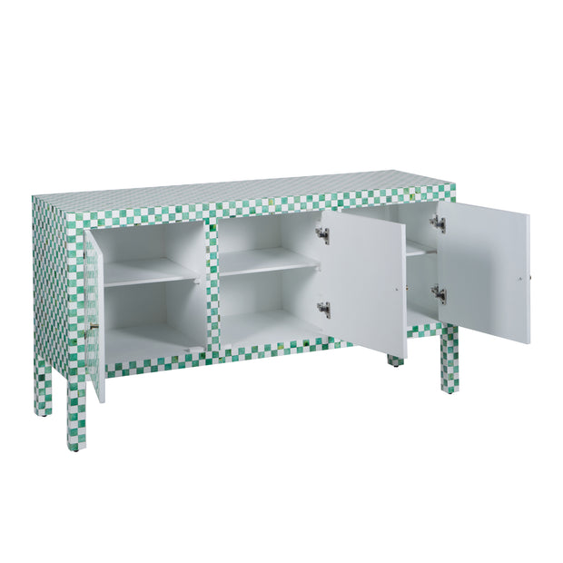 Bone Inlay Buffet - Turquoise Arches
