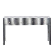 Bone Inlay 4 Drawer Hall Table or Side Table - Black Stripe