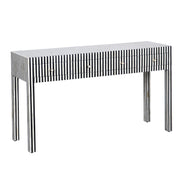 Bone Inlay 4 Drawer Hall Table or Side Table - Black Stripe