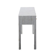 Bone Inlay 4 Drawer Hall Table or Side Table - Black Stripe