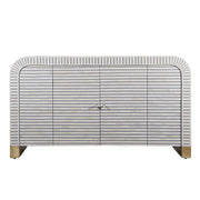 Bone Inlay Waterfall Buffet - Dark Grey Stripe