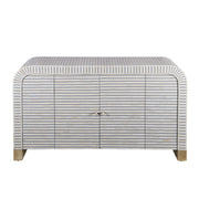 Bone Inlay Waterfall Buffet - Dark Grey Stripe