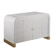 Bone Inlay Waterfall Buffet - Dark Grey Stripe