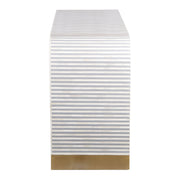 Bone Inlay Waterfall Buffet - Dark Grey Stripe