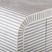 Bone Inlay Waterfall Buffet - Dark Grey Stripe