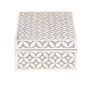 Bone Inlay Box Medium - Grey Geometric