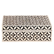 Bone Inlay Box Medium - Black Geometric