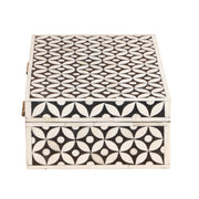 Bone Inlay Box Medium - Black Geometric