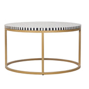 Bone Inlay Coffee Table - Zebra