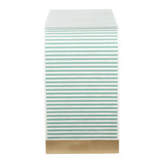 Bone Inlay 4 Drawer Chest of Drawers - Waterfall / Curved - Sage Green