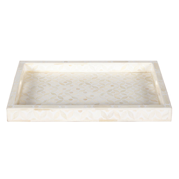Bone Inlay Tray (Medium) - White Geometric