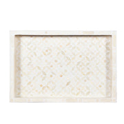 Bone Inlay Tray (Medium) - White Geometric