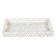 Bone Inlay Tray (Medium) - Grey Geometric