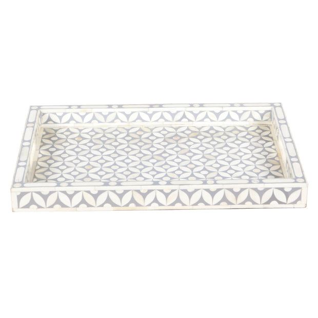 Bone Inlay Tray (Medium) - Grey Geometric