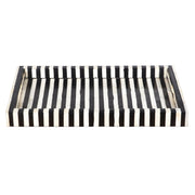 Bone Inlay Tray (Medium) - Black & White Stripe