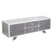Large Bone Inlay TV / Entertainment Sideboard - Black Fish Scale