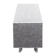 Large Bone Inlay TV / Entertainment Sideboard - Black Fish Scale