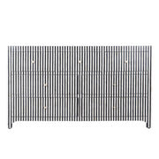 Bone Inlay 7 Drawer Chest of Drawers - Black Lines