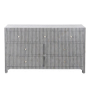 Bone Inlay 7 Drawer Chest of Drawers - Black Lines