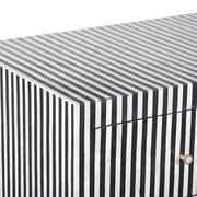 Bone Inlay 7 Drawer Chest of Drawers - Black Lines