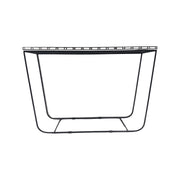 Bone Inlay Hall or Console Table - Black Floral