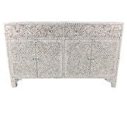 Mother of Pearl Inlay Buffet 2 Drawer 4 Door - White Floral (deep version)